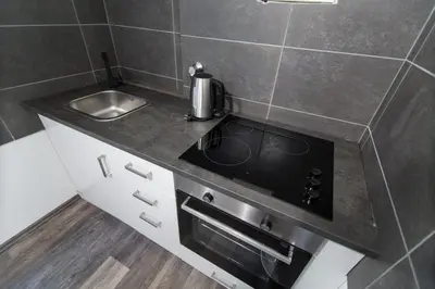 Küche/Küchenzeile in der Unterkunft Oldtown Apartments Mühlenstr