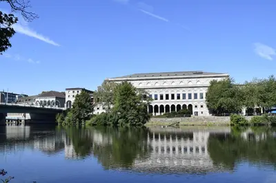 Blick auf einen Fluss in der Nähe der Ferienwohnung