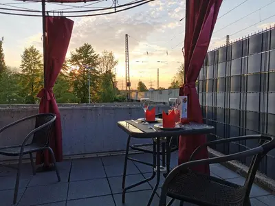 Ein Balkon oder eine Terrasse in der Unterkunft Minsu Hotel
