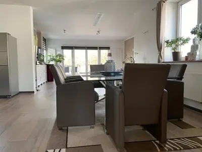 Ein Sitzbereich in der Unterkunft Stadtvilla Intzeplatz - Apartment Sylt
