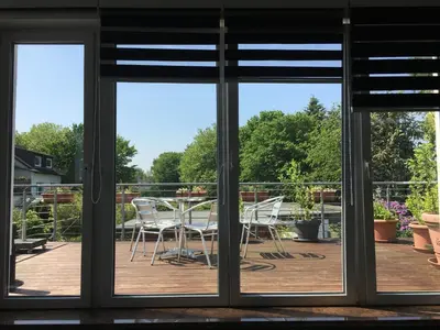 Ein Patio oder anderer Außenbereich in der Unterkunft Stadtvilla Intzeplatz - Apartment Sylt