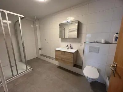 Ein Badezimmer in der Unterkunft Chrissi und Micha