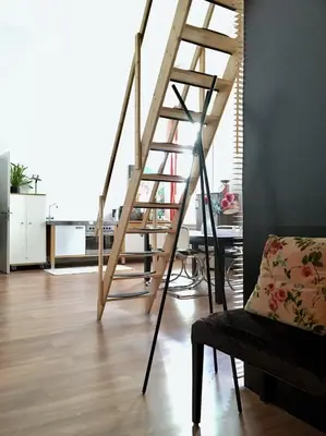 Ein Sitzbereich in der Unterkunft 100 qm großes lichtdurchflutetes Loft im Herzen der City