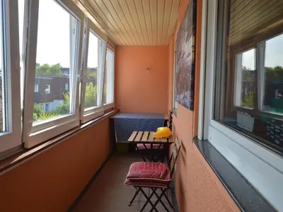 Ein Balkon oder eine Terrasse in der Unterkunft Ferienwohnung Schwebebahn in Wuppertal