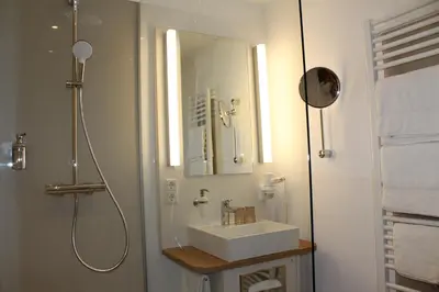 Ein Badezimmer in der Unterkunft Stüttgens Hotel