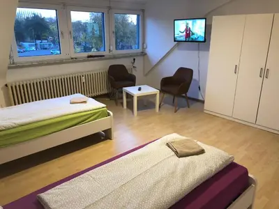 Ein Bett oder Betten in einem Zimmer der Unterkunft Wondervolles zuhause auf Zeit