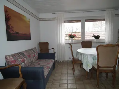 Ein Sitzbereich in der Unterkunft Ferienwohnung 