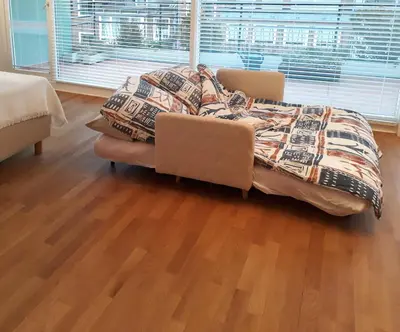 Ein Sitzbereich in der Unterkunft Modernes, sonniges Appartement im Herzen von Düsseldorf