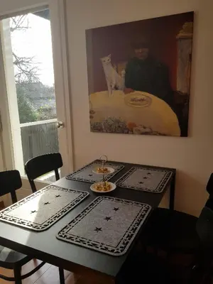 Ein Sitzbereich in der Unterkunft HR Townhouse Honigbach