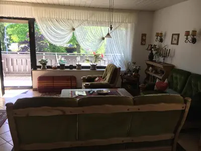 Ein Sitzbereich in der Unterkunft VormHolte