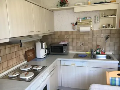Küche/Küchenzeile in der Unterkunft VormHolte