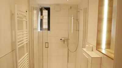 Ein Badezimmer in der Unterkunft Wohnen bei Anke
