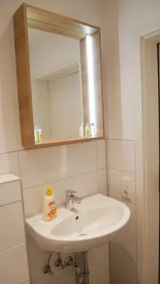 Ein Badezimmer in der Unterkunft Wohnen bei Anke