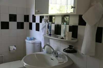 Ein Badezimmer in der Unterkunft Am Klinikum
