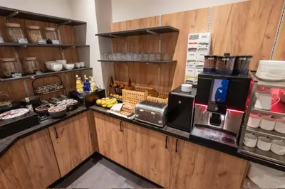 Küche/Küchenzeile in der Unterkunft Ratshotel