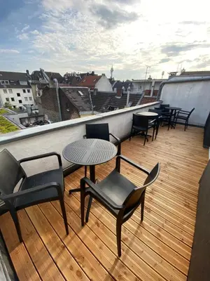 Ein Balkon oder eine Terrasse in der Unterkunft Oldtown Apartment Andreasstrasse