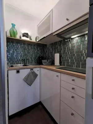 Küche/Küchenzeile in der Unterkunft RhePi-Apartment