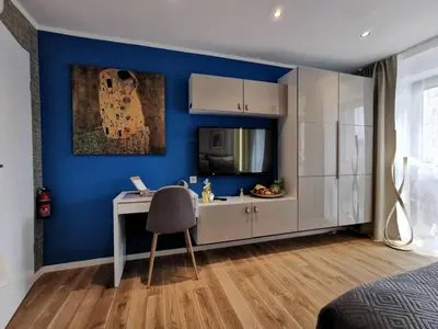 Küche/Küchenzeile in der Unterkunft RhePi-Apartment