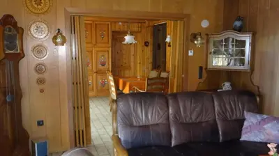 Ein Sitzbereich in der Unterkunft Ferienwohnung Heidi