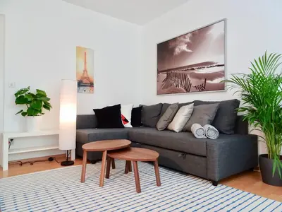 Ein Sitzbereich in der Unterkunft Fewo Neukirchen mit Balkon