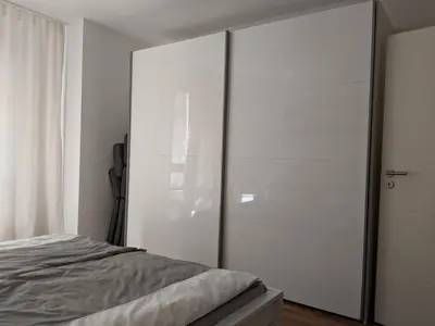 Ein Bett oder Betten in einem Zimmer der Unterkunft 2-Zimmer-Apartment Ratingen Ost