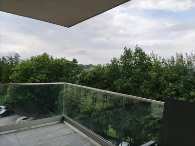 Ein Balkon oder eine Terrasse in der Unterkunft Penthousewohnung