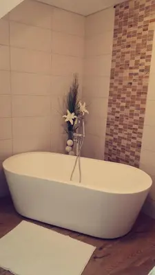Ein Badezimmer in der Unterkunft uebernachtung unna