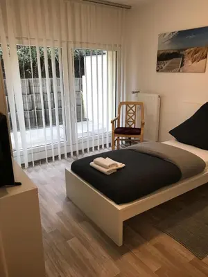 Ein Bett oder Betten in einem Zimmer der Unterkunft Monteurhome-Hagen