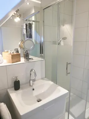Ein Badezimmer in der Unterkunft Fachwerk Hotel Wuppertal