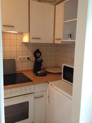 Küche/Küchenzeile in der Unterkunft Messewohnung Düsseldorf-Nord