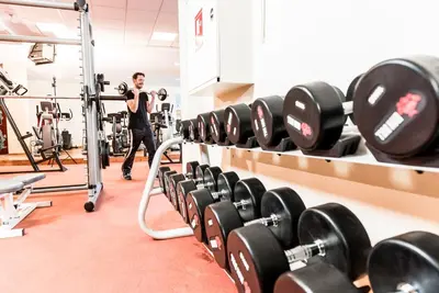 Das Fitnesscenter und/oder die Fitnesseinrichtungen in der Unterkunft Appartements am Kleeblatt