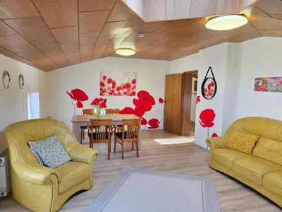 Ein Sitzbereich in der Unterkunft ELENA flat Mohn Duisburg Zentrum