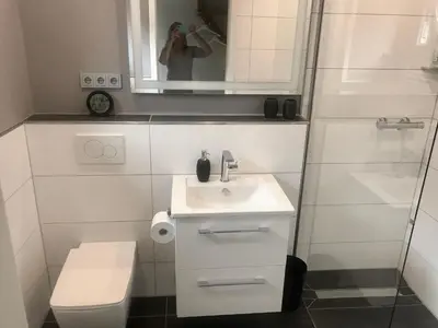 Ein Badezimmer in der Unterkunft Apartmentvermietung Meerbusch