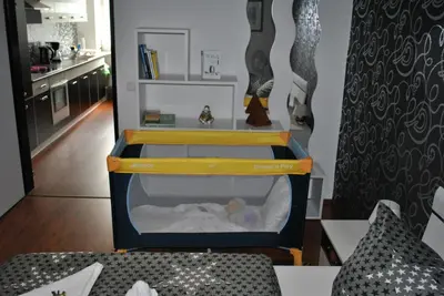 Ein Bett oder Betten in einem Zimmer der Unterkunft Suite-Apartment-Essen