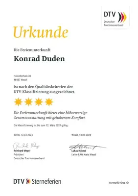 Grundriss der Unterkunft Ferienwohnung Konrad Duden