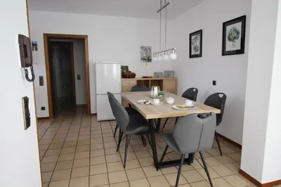 Küche/Küchenzeile in der Unterkunft Ferienwohnung am Baldeneysee