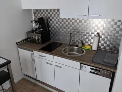 Küche/Küchenzeile in der Unterkunft 1 Zimmer Apartment Ratingen Ost