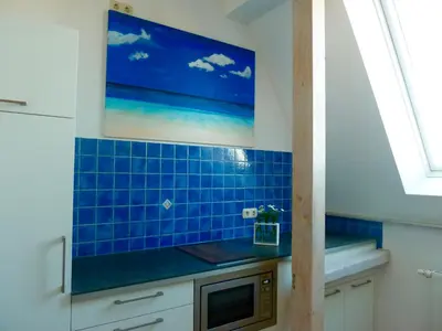 Küche/Küchenzeile in der Unterkunft Hotel Zum Bügeleisen