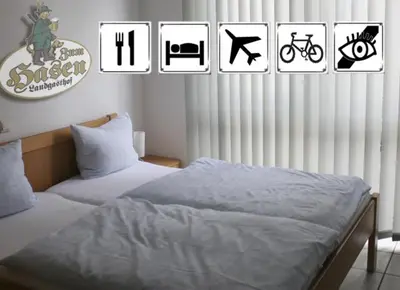 Ein Bett oder Betten in einem Zimmer der Unterkunft Landgasthof zum Hasen
