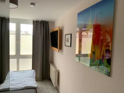 Ein Bett oder Betten in einem Zimmer der Unterkunft Landgasthof zum Hasen