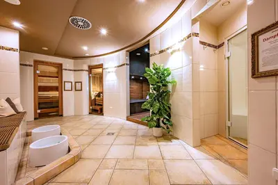 Ein Badezimmer in der Unterkunft Schloss Hotel Holzrichter