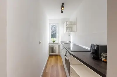 Küche/Küchenzeile in der Unterkunft Glück Auf Appartements Am Stadtpark Duisburg