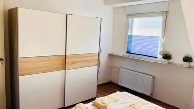 Ein Bett oder Betten in einem Zimmer der Unterkunft Ferienwohnung Götel