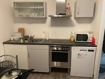 Küche/Küchenzeile in der Unterkunft Feuerbachstr.9 Ferienwohnung