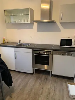 Küche/Küchenzeile in der Unterkunft Feuerbachstr.9 Ferienwohnung