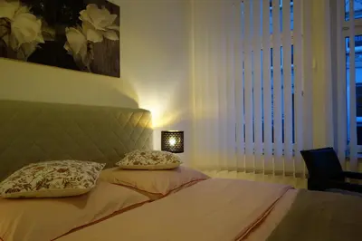 Ein Bett oder Betten in einem Zimmer der Unterkunft Nettes, gemütliches Apartment