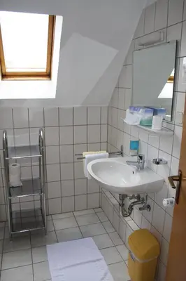 Ein Badezimmer in der Unterkunft Hotel Kaufhold - Haus der Handweberei