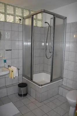 Ein Badezimmer in der Unterkunft Hotel Kaufhold - Haus der Handweberei