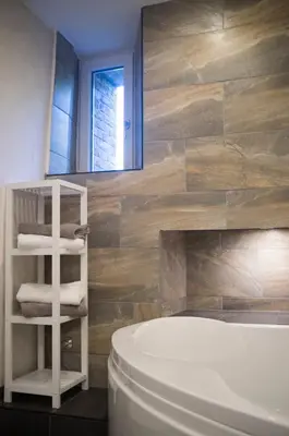 Ein Badezimmer in der Unterkunft Quadenhof