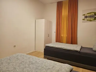 Ein Bett oder Betten in einem Zimmer der Unterkunft Pension an der Zeche